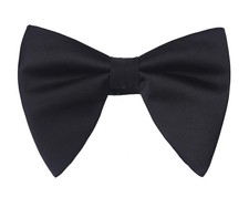 Lovacely Mens Oversized Satin Silk Bow Tie Solid Color Formal Tuxedo Big Bowt...