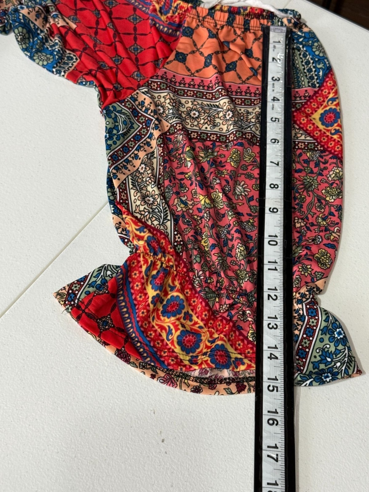 Olivia Matthews Boho Patchwork Dress Multicolor E… - image 7