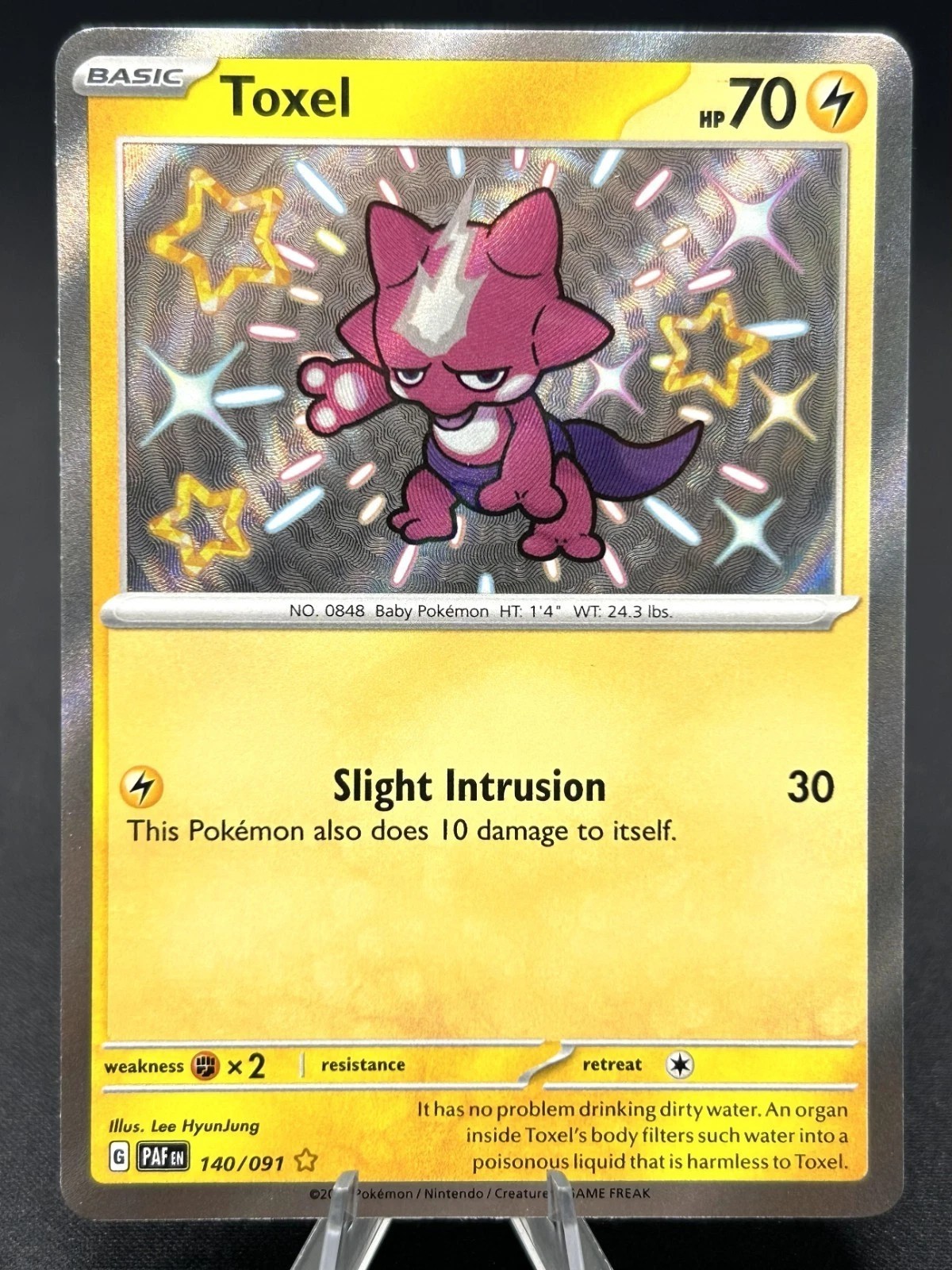 Toxel 140/091 - Paldean Fates Baby Shiny Holo Rare Pokemon TCG - NM
