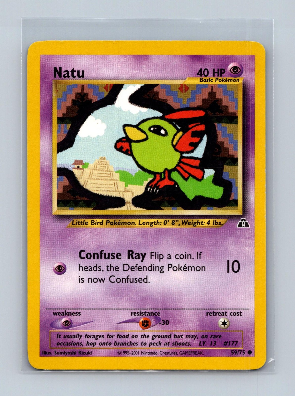 Natu 59/75 Common Neo Discovery Pokemon Unlimited Lightly Played