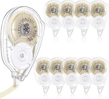 10 Pack Beige Correction Tape Cream White Yellow Color Corrective Tape Eraser 10