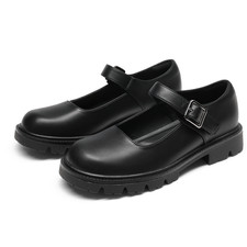 Womens Mary Jane Flats Chunky Platform Lug Sole Buckle Strap Flat Shoes