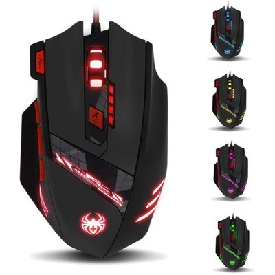 Zelotes Gaming Maus   Anpassbare 9200 DPI mit vielseitigen Beleuchtungsmodi