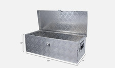 Heavy Duty 30"x13"x10" Aluminum Tool Box Trunk, Pickup Bed, Trailer, Tractor