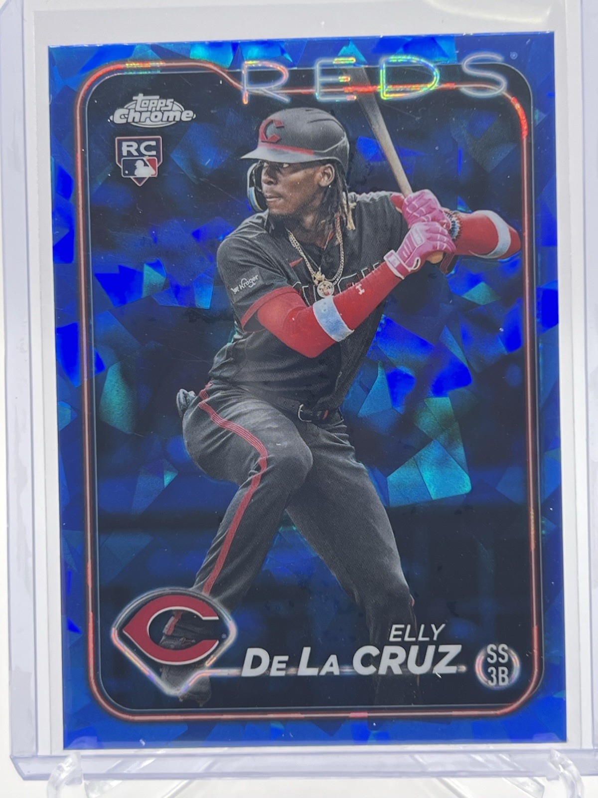 Elly De La Cruz 2024 Topps Chrome Sapphire RC #141 Rookie Cincinnati Reds 🔥