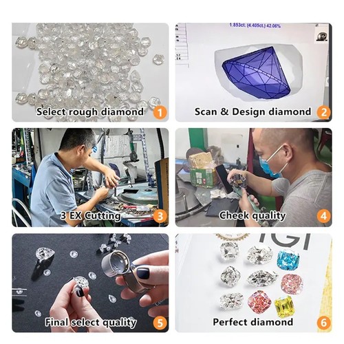 Certified 1 mm Round Cut CVD Diamond I Color VS1 Clarity 50 Pcs Diamond Lot - Picture 4 of 8