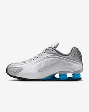 Nike Shox R4 Running - Metallic Silver/White/Blue HQ1988-005 Expeditedship
