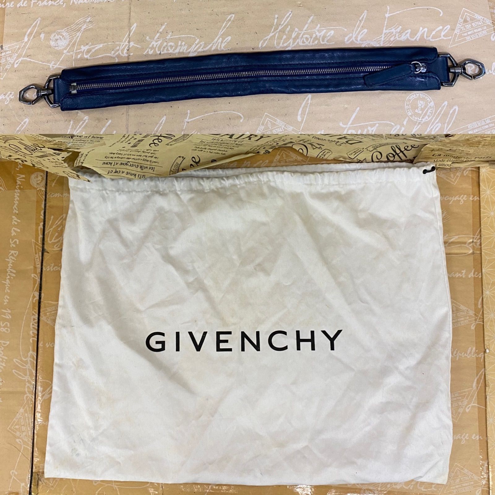 GIVENCHY Hand Shoulder Bag Tote Purse 2way Nightingale 4G Leather Navy Authentic thumbnail 18