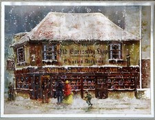 Vintage METALLIC FOIL PRINT Charles Dickens Old Curiosity Shop 4