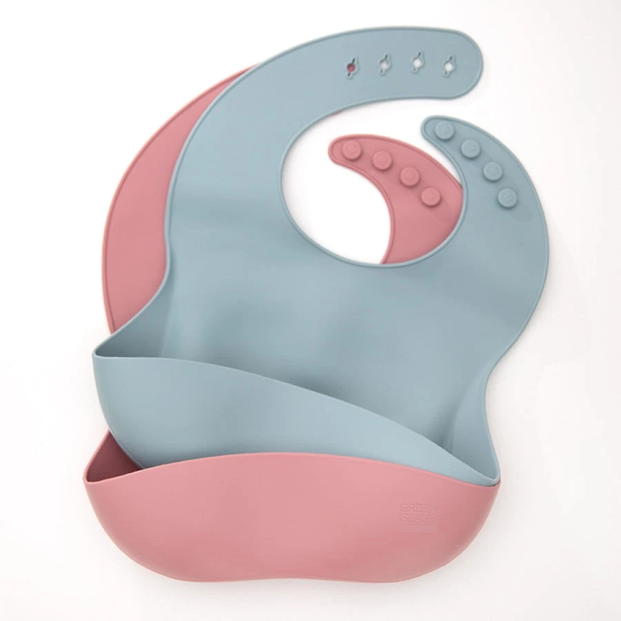 Green Island Baby Bibs 2 Pack - Mulberry & Blue