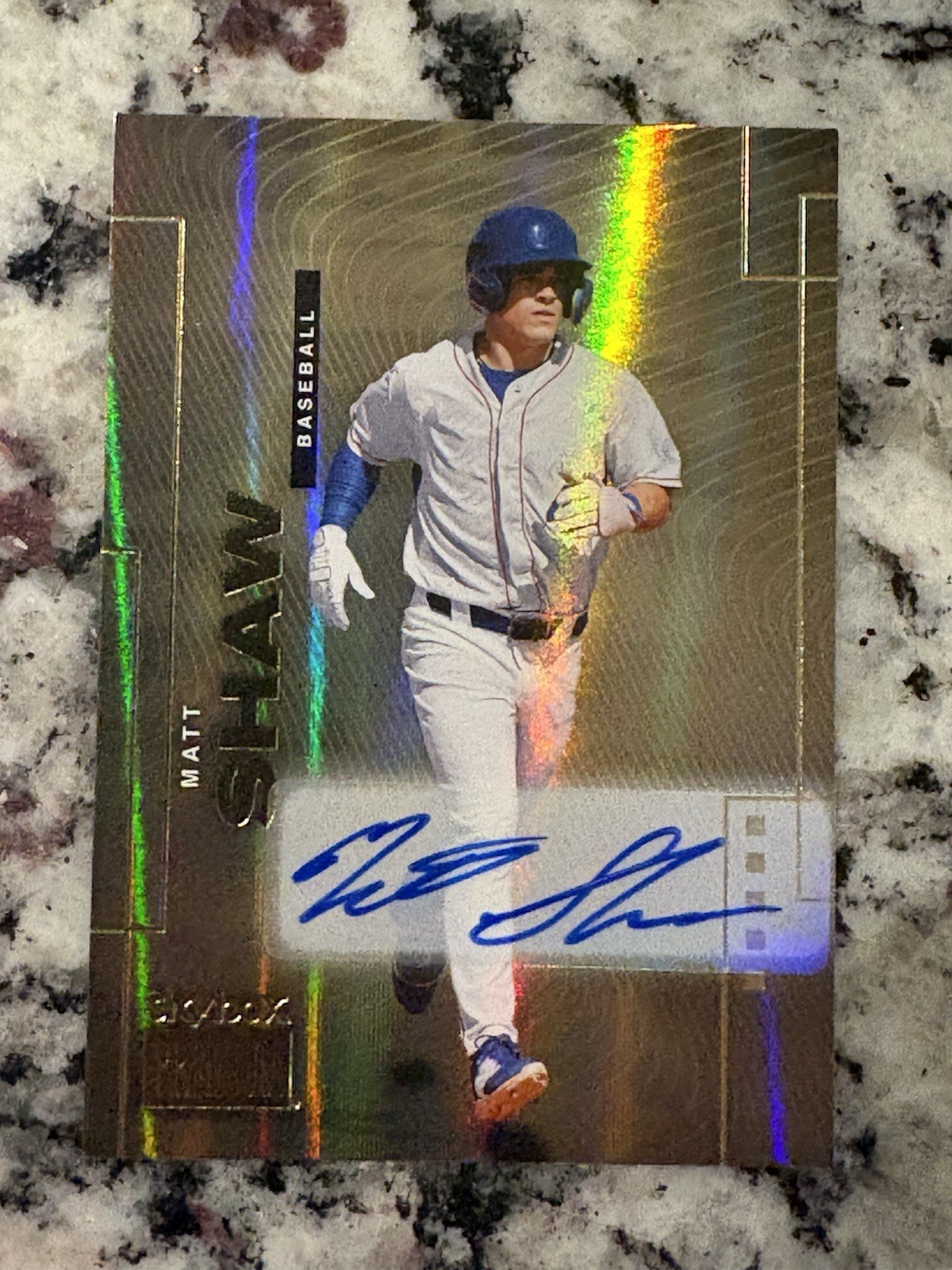 Matt Shaw 2024 SKYBOX PREMIUM METAL GOLD AUTOGRAPH AUTO S-40 CHICAGO CUBS