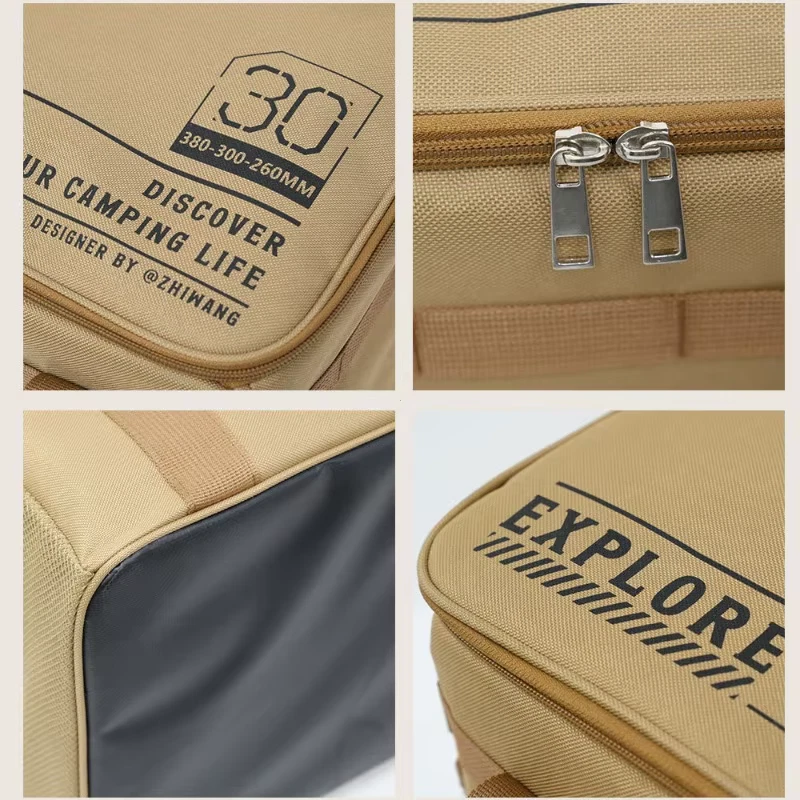 Caja de almacenamiento 30L para picnic camping - Bolsa grande plegable para utensilios de cocina táctica al aire libre Foto 4 de 4