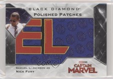 2021 Marvel Black Diamond Polished Puzzles Samuel L Jackson Nick Fury Patch 4et