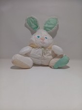 Vtg Fisher Price Puffalump Bunny 1988 White Easter Parachute Fabric Rattle