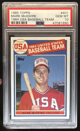 1985 Topps Mark McGwire Rookie RC #401 USA PSA 10 GEM MINT