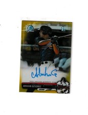 2017 Abraham Gutierrez 1st Bowman Auto Gold Refractor #ed /50 NM+ Condition 