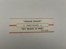Jukebox Title Strip Jimmy Gilmer Sugar Shack My Heart Is Free