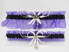 Handmade Baltimore Ravens Wedding Garter Set, Ravens Football Wedding Garter