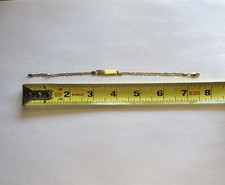 14K Solid Yellow Gold Figaro Link Bracelet  7.5”inches 3.3-3.5grams