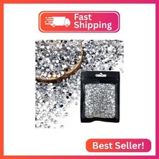 CLRDIVA Craft Rhinestones Resin 3mm Clear Rhinestones for Crafting Flatback Rhin