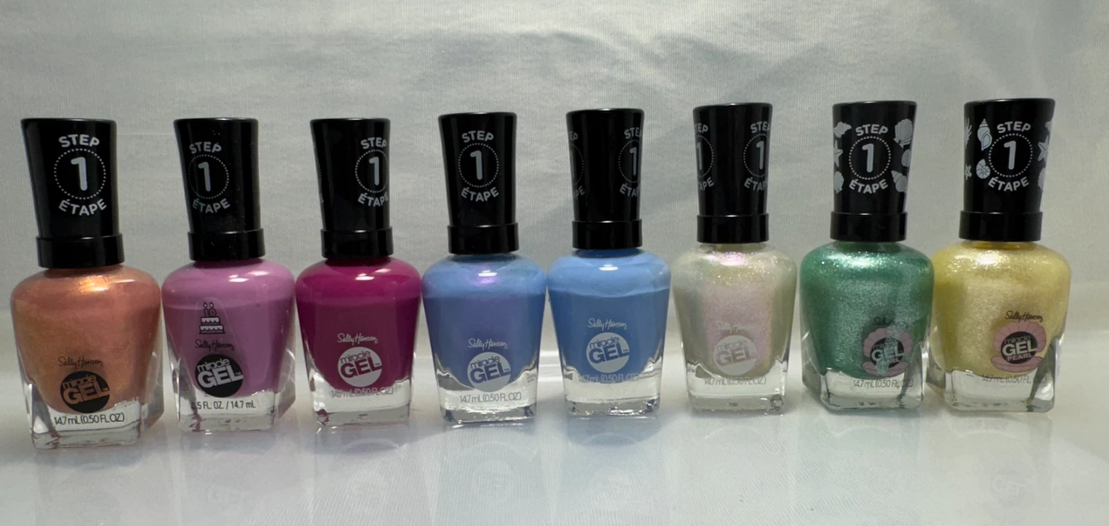 Sally Hansen Miracle Gel Nail Polish 5 fl oz. each (8 Color Lot)