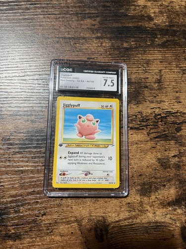 Jigglypuff (1st Edition) graded CGC 7.5 for sale on eBay