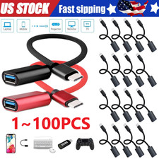 USB-C Type C Male to USB 3.0 Type A Female OTG Adapter Converter Cable Cord Lot