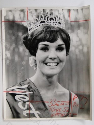 Margaret Brown Miss WTV Westward TV Beauty Queen Crown Bristol 1968 VTG