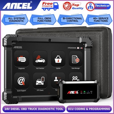 Ancel X7 HD Heavy Duty Truck Scanner Full System Diagnostic DPF Regen ECU Reset
