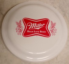 Vintage Made in USA Miller High Life Beer Frisbee 9 1/2" diameter