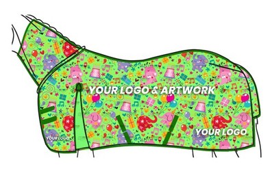 Custom Fleece Horse Cooler Blanket Personalized Colors Logo Name Digital Print
