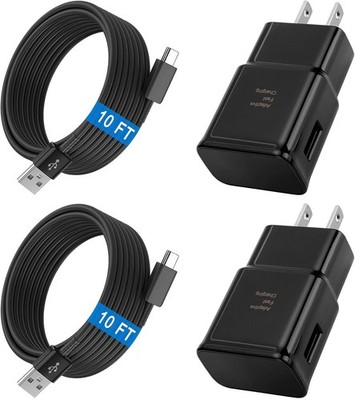 10FT Fast Charging USB-C Cable for Samsung Galaxy S10/S9/Note 20