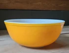 Pyrex Vintage Pineapple Party Promo Mixing Bowl #404 Orange Yellow Ombre