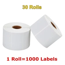 30 Roll 2.25" x 1.25" Direct Thermal Barcode Label 1000/Roll Zebra LP2824 LP2844