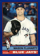 2025 Topps Heritage Mason Fluharty #509 Dark Blue Border Toronto Blue Jays 4F