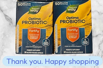 FOR 2 Nature's Way Fortify Optima Probiotic Digestive Support 30 Capsules 06/26