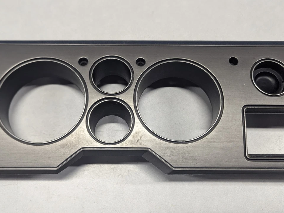 78-90 CHEVROLET GMC VAN G10 G20 G30 Azul Escovado CLUSTER SPEEDO MOLDURA PAINEL  - Imagem 4 de 4