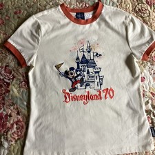 Disneyland Exclusive 70th Anniversary Mickey Mouse Ringer TShirt NWOT Sz XS