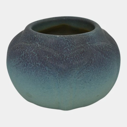 Van Briggle 1920s Art Pottery Blue Leaves Cabinet Vase 681