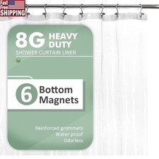 Heavy Duty PEVA Shower Curtain Liner Waterproof Extra Long Plastic Bathroom