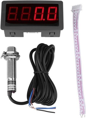 Drehzahlmesser Digital 4 Digital LED Display Digital Tachometer RPM Geschwind...