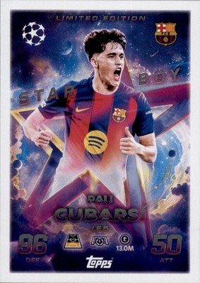 Match Attax Champions League 2025/26 LE5 Pau Cubarsi Starboy Limited Edition