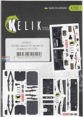 RESK35031K 1:35 ResKit/Kelik 3D Interior Set - UH-60L Black Hawk (ACA kit)