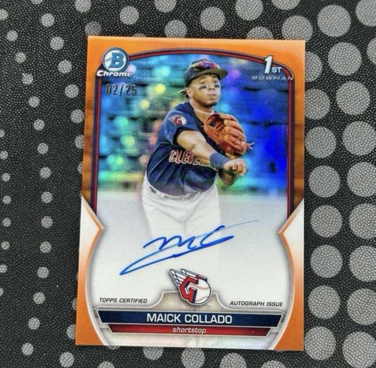 2023 Bowman Chrome Maick Collado Auto #CPA-MCO Orange Refractor /25