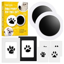 Pfotenabdruck Set Hund Katze Baby 2 Fotorahmen Holz Geschenk