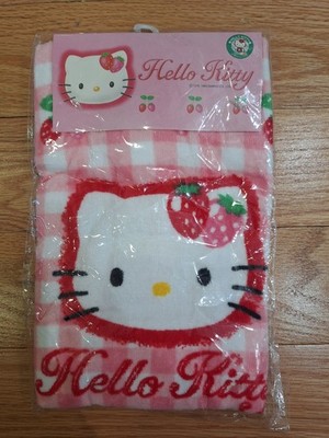 New Sanrio Hello Kitty Face Towel Pink 27cm x 58cm New Cute Birthday Gift