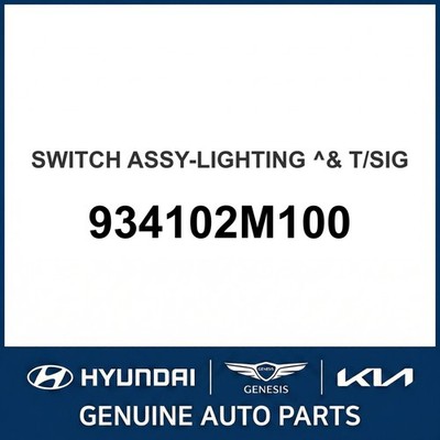 2010-2015 Kia Soul Schalter Baugruppe-Beleuchtung & T/Sig OEM Neu 934102M100