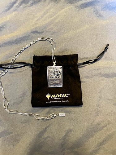 RockLove X Magic: The Gathering Black Lotus 925 Pendant Necklace Limited 78/1000