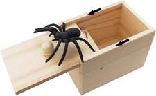 Spider Scare Prank Box, Hilarious Wooden Scare Box, Fun Joke Scarebox Gift Toy