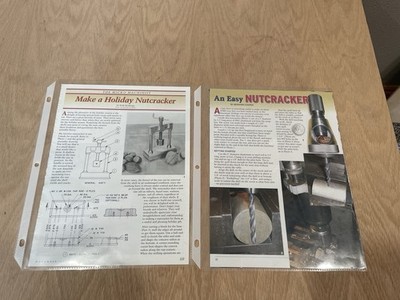 The Home Shop Machinist Magazine Cut Outs How to Build A Nutcracker Lot of 2